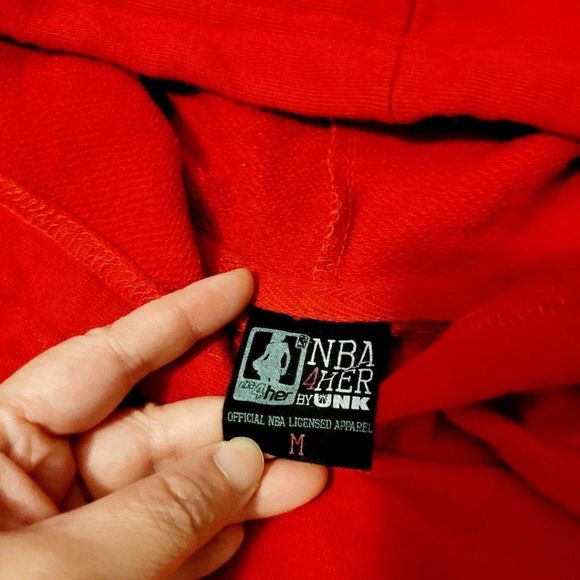 Vintage NBA Chicago Bulls Red Hoodie Sweatshirt Top Size: M - Picture 3 of 5